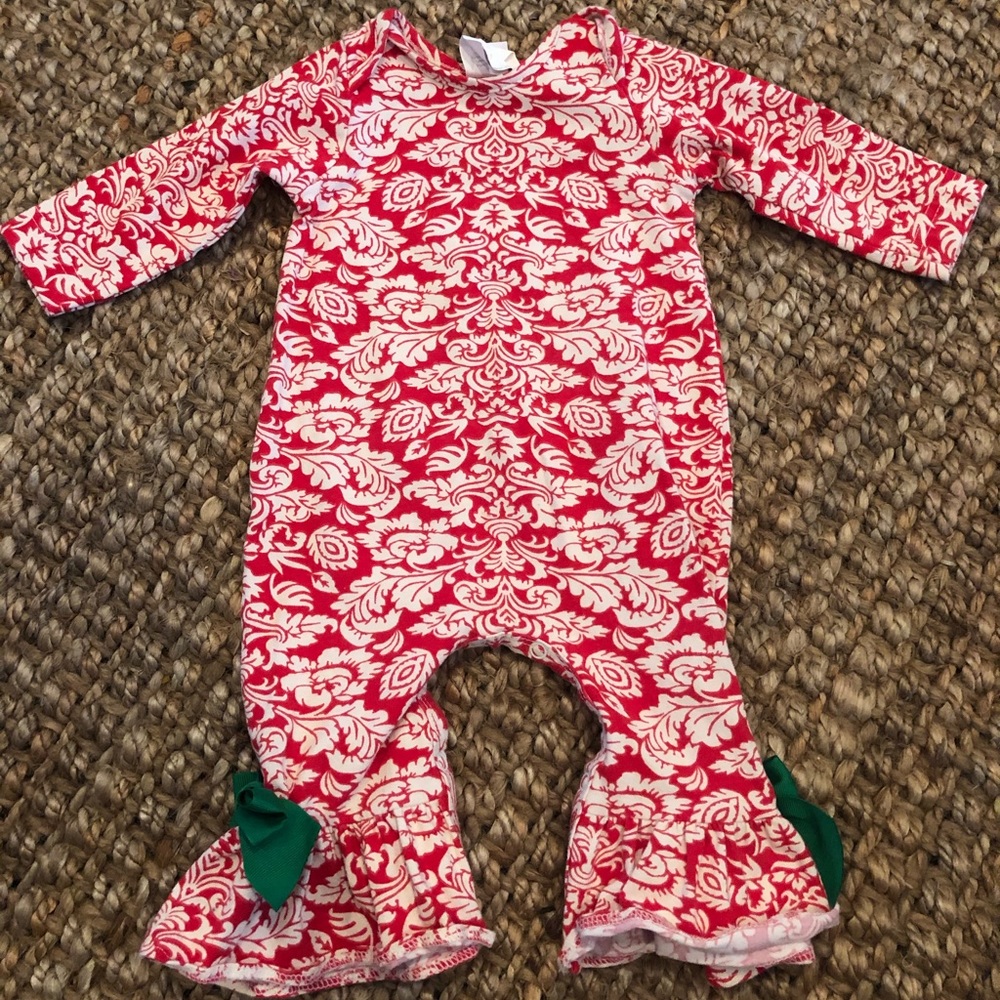 RicRac and Ruffles Christmas romper